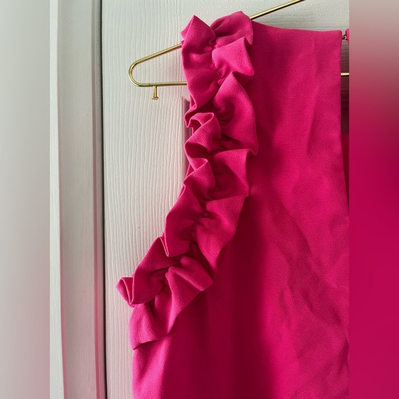 Lilly Pulitzer Kailee Sleeveless Ruffle Top Roxie Pink XS - Picture 9 of 10